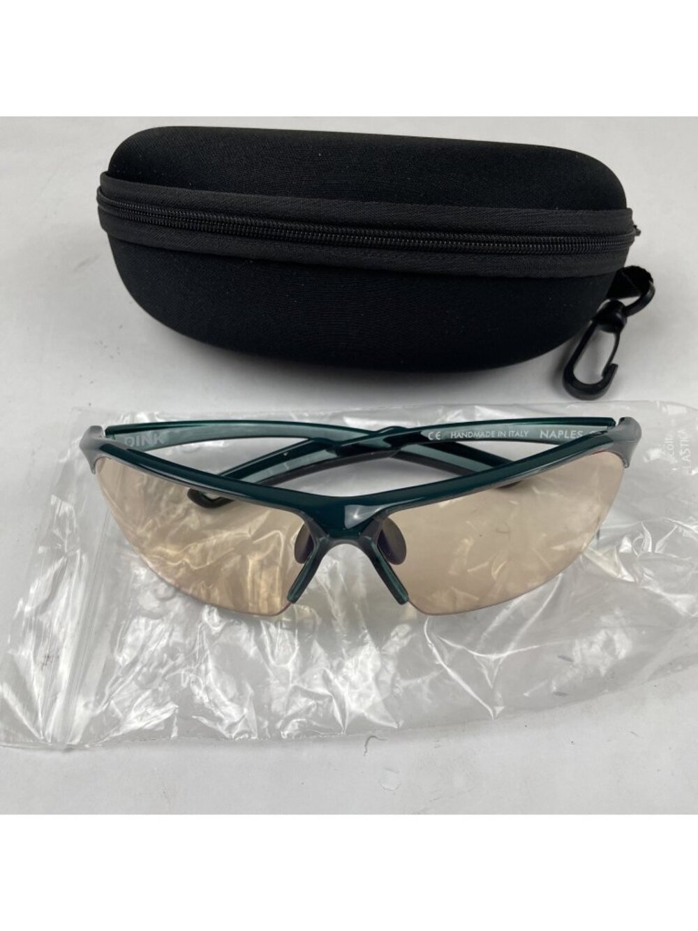 DINK Eyewear Naples C4 Pickleball Glasses Handmade Italy w/ Hard Case Amber Lens